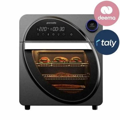 Porodo Lifestyle Dual Mode Touch Control Air Fryer - Oven With Advanced Air-Flow Circulation - Black